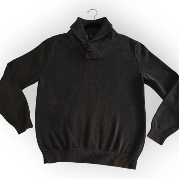 VTG J.Crew Gray 100% Cotton men's sweater size M - Picture 2 of 5